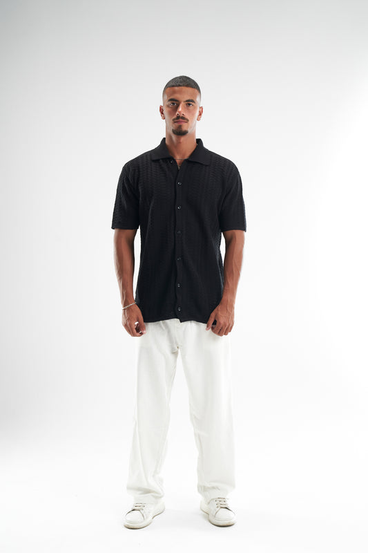 Black Shirt Knitted