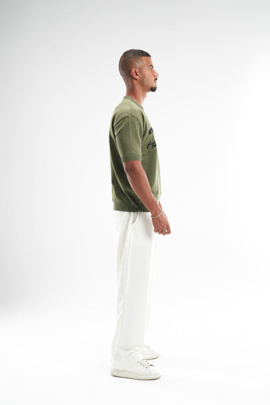 Olive Hunger Built Me Round Knitted