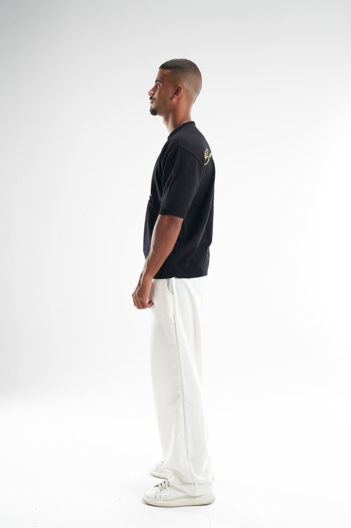 Black Born A Star Round Knitted