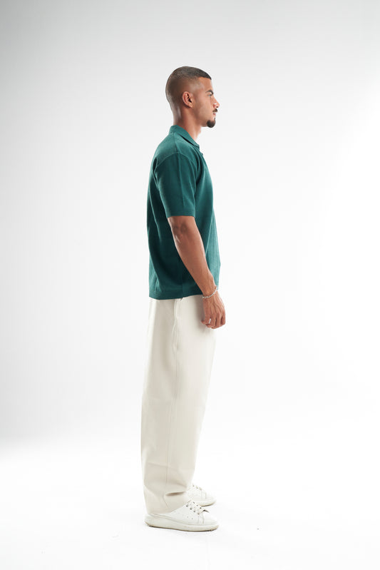 Olive Polo Knitted