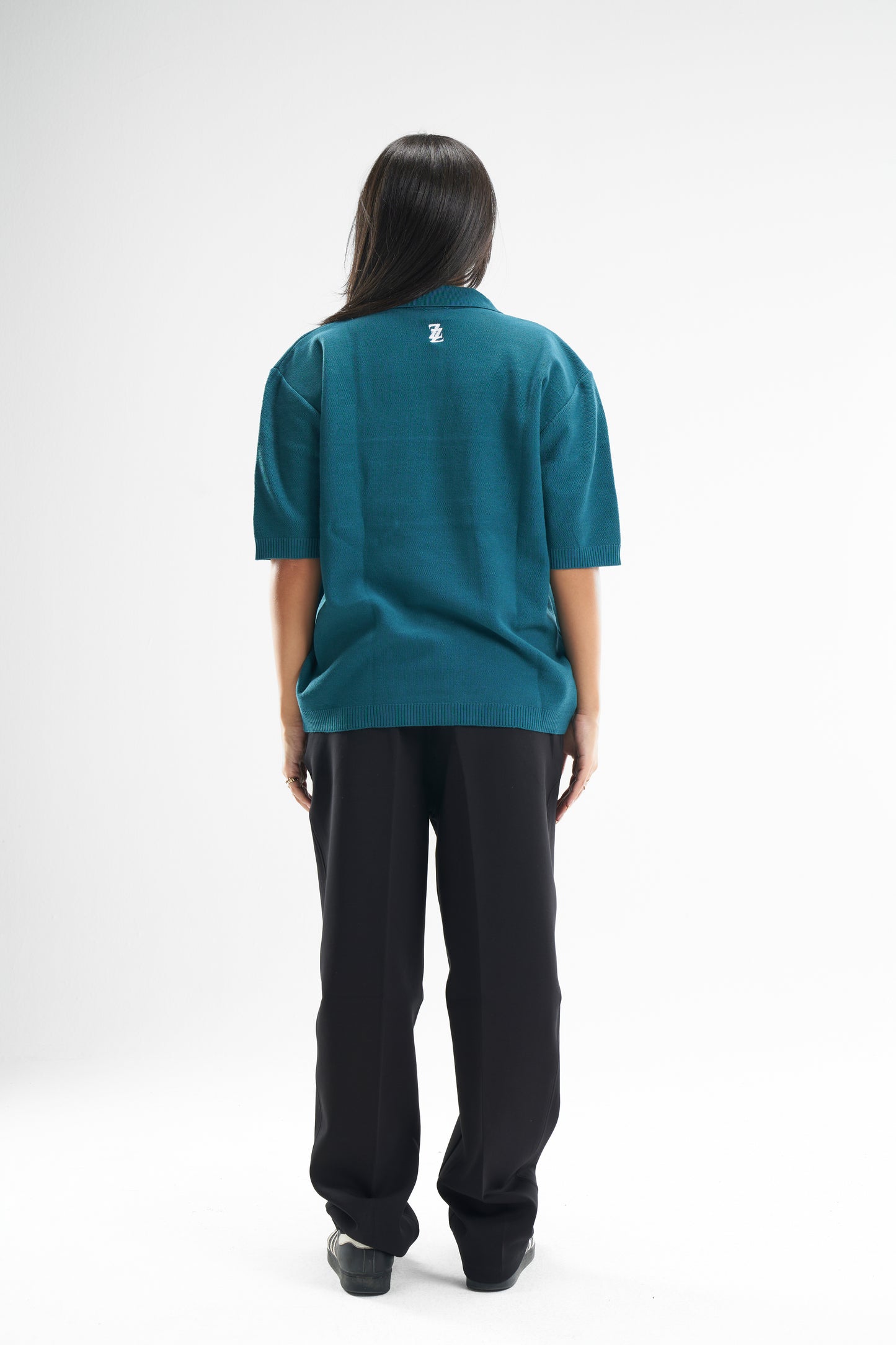 Turquoise Polo Knitted