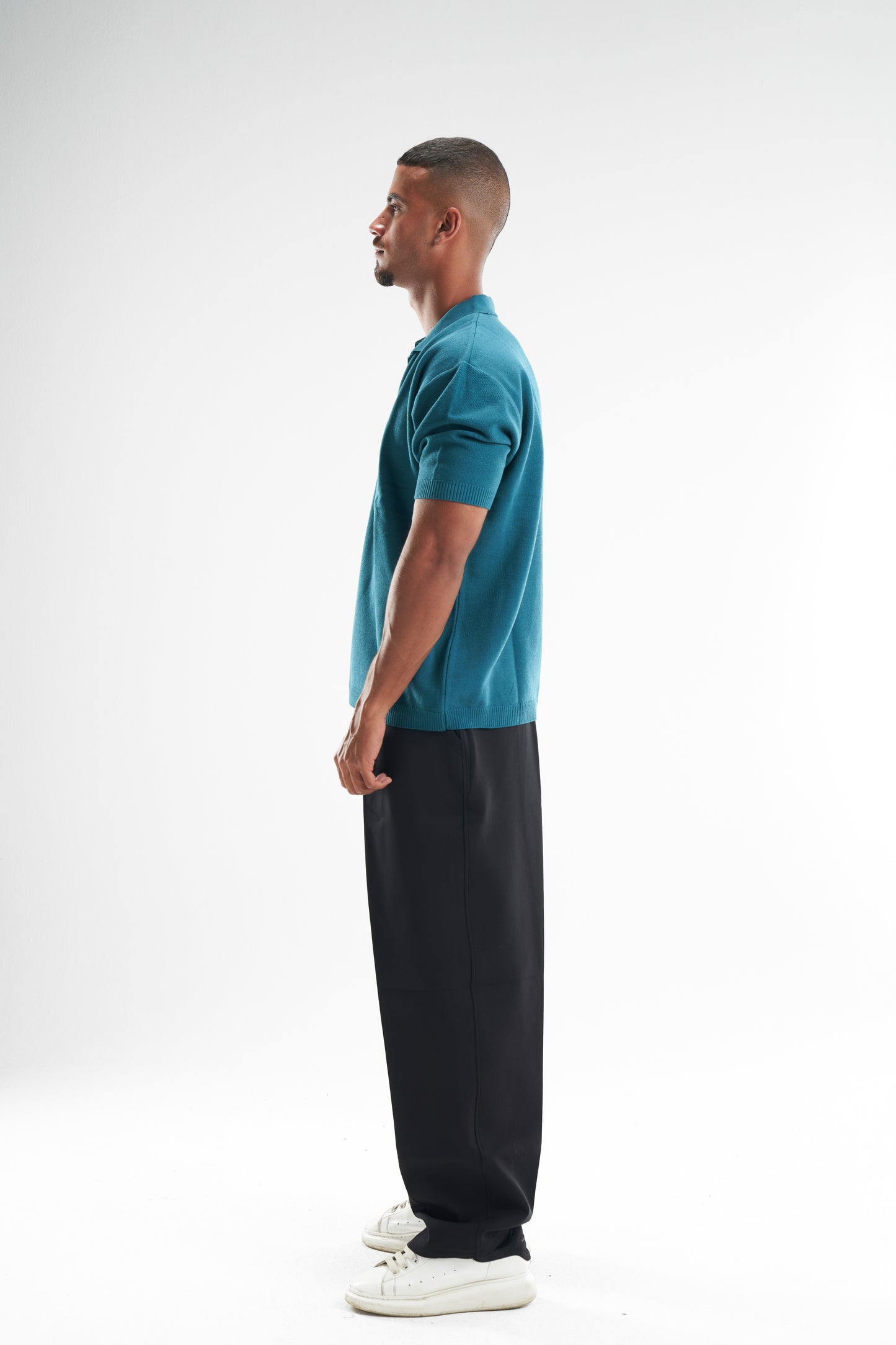 Turquoise Polo Knitted