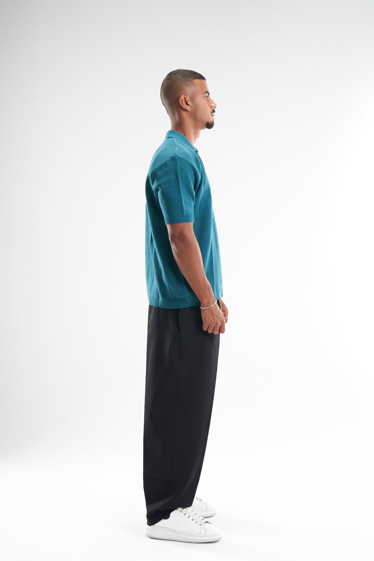 Turquoise Polo Knitted
