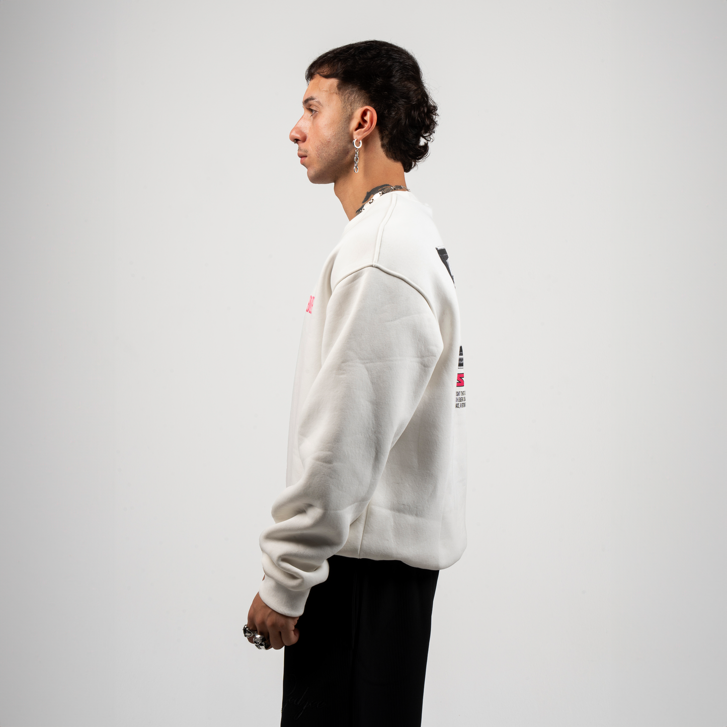 White Chaos crewneck