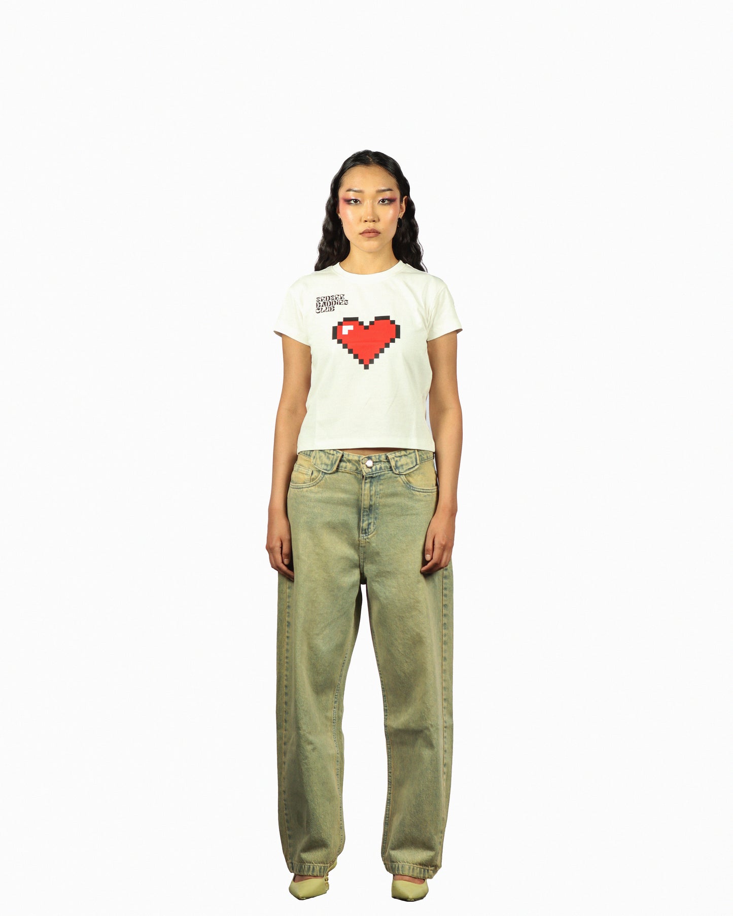 Baddies Club White Cropped T-shirt
