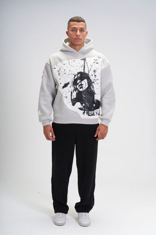 Grey Savage Star Hoodie