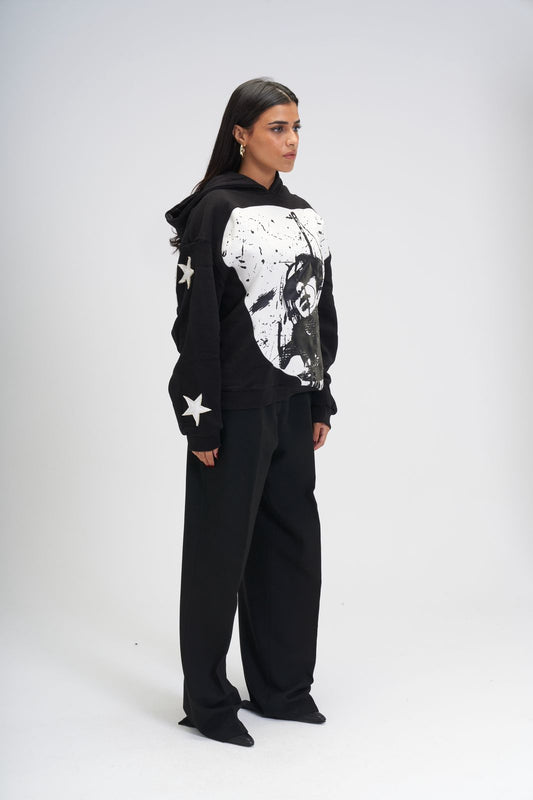 Black Savage Star Hoodie