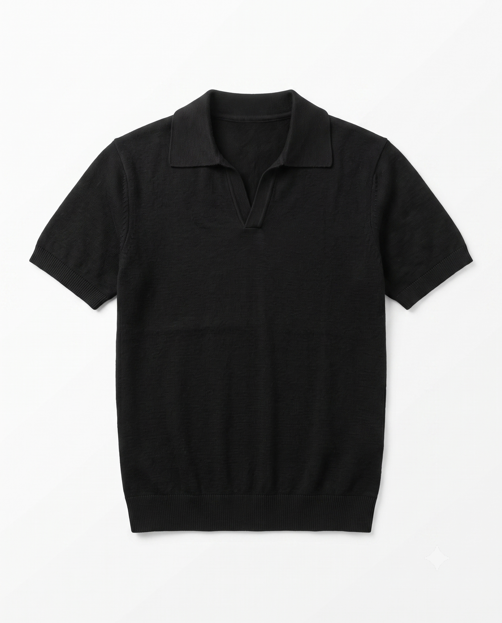 Core Knit Polo Black