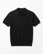 Core Knit Polo Black