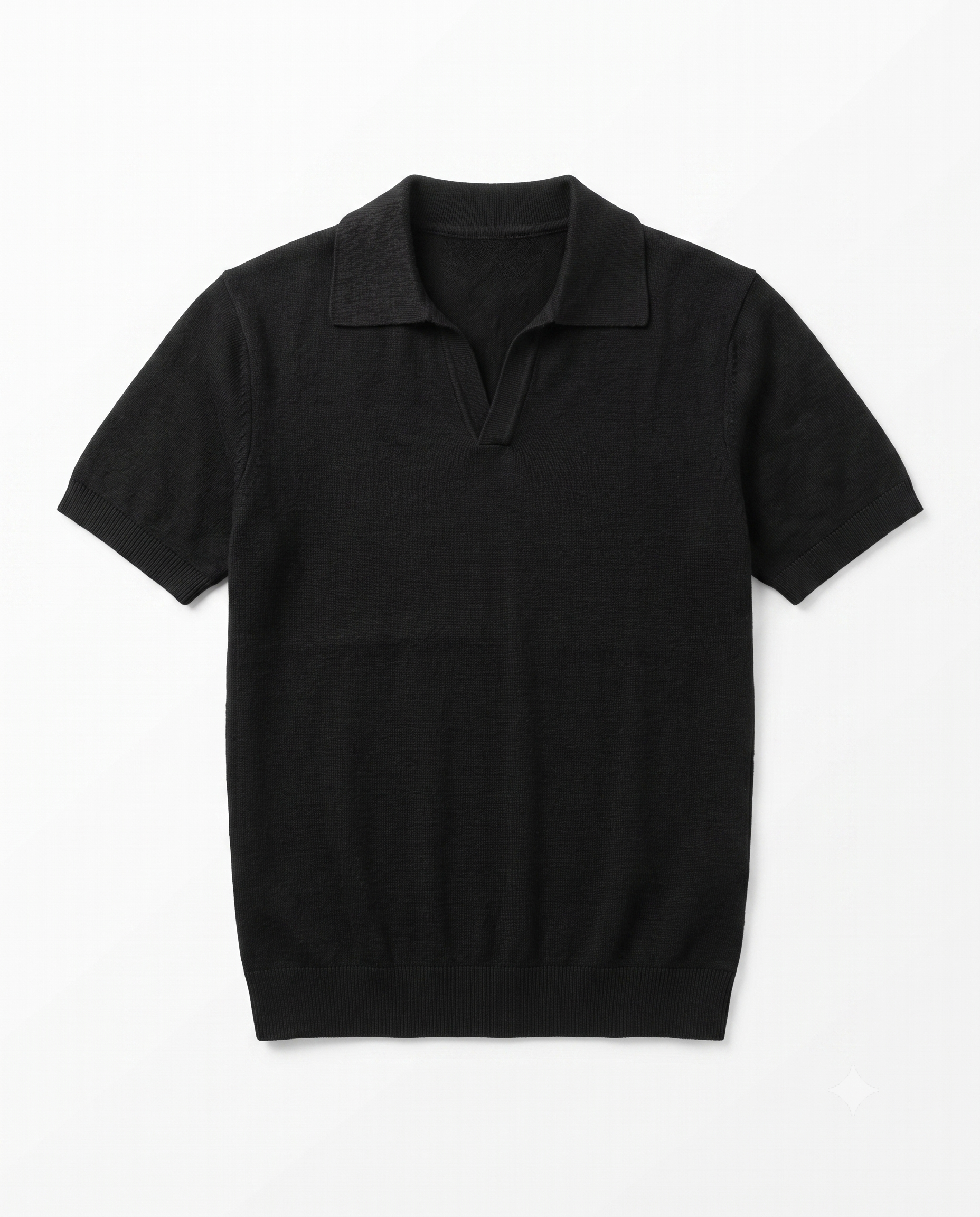 Core Knit Polo Black