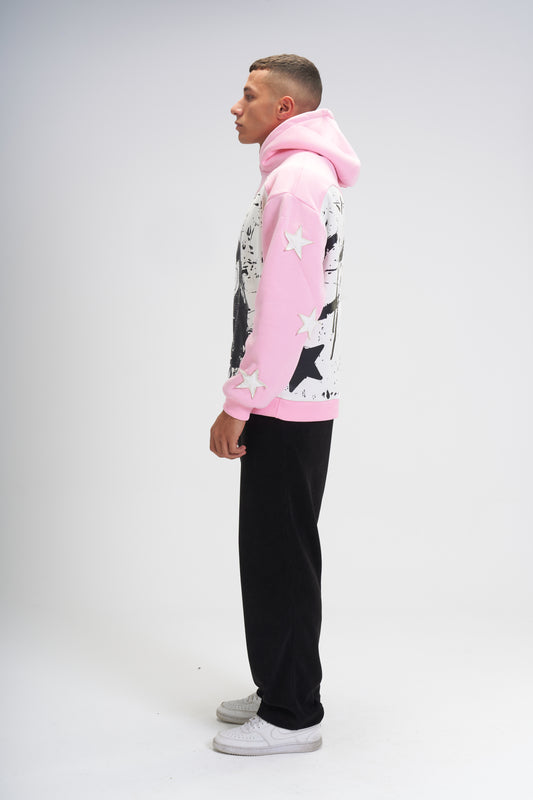 Pink Savage Star Hoodie