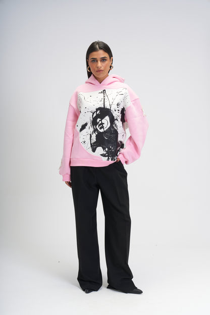 Pink Savage Star Hoodie