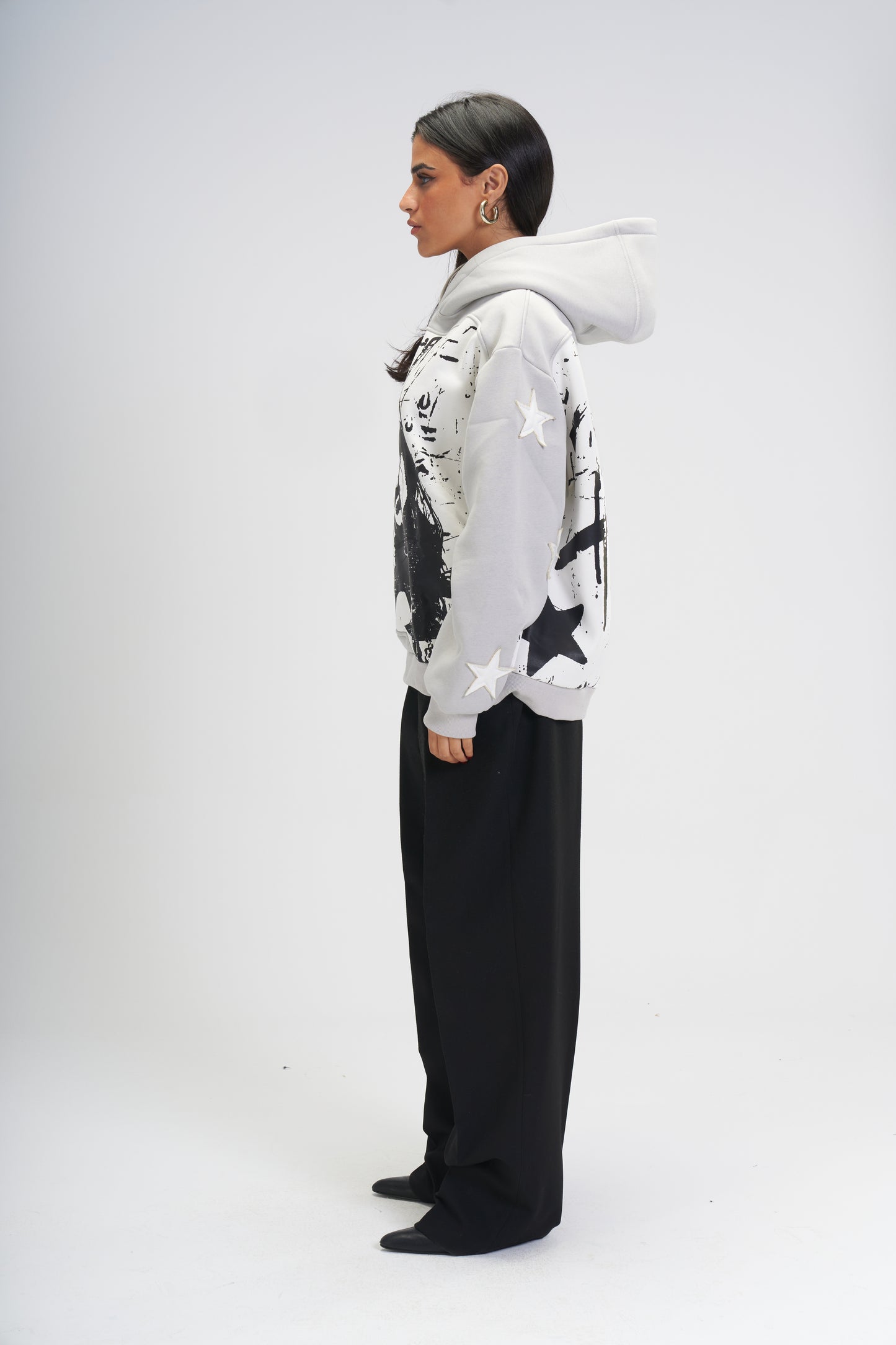 Grey Savage Star Hoodie