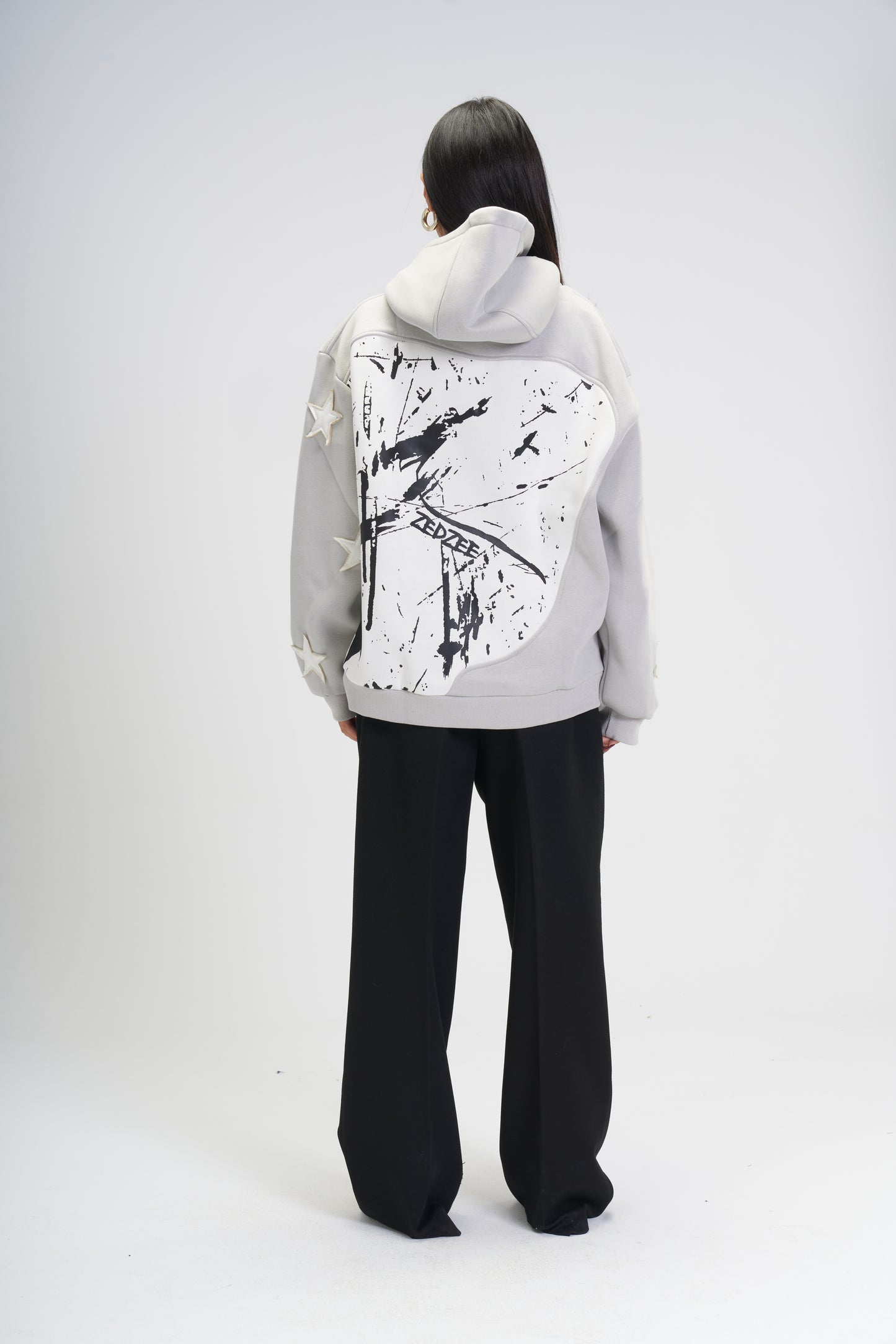 Grey Savage Star Hoodie