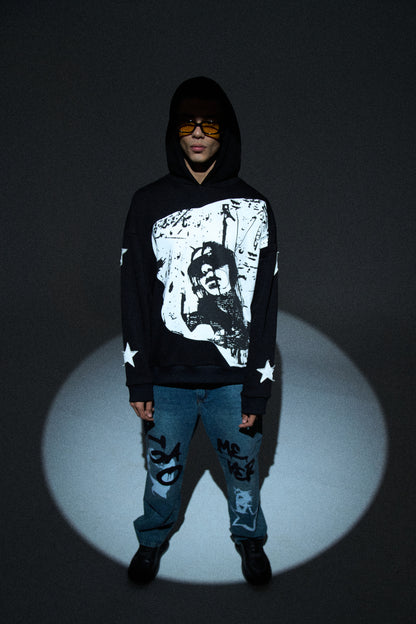 Savage Star Black Hoodie