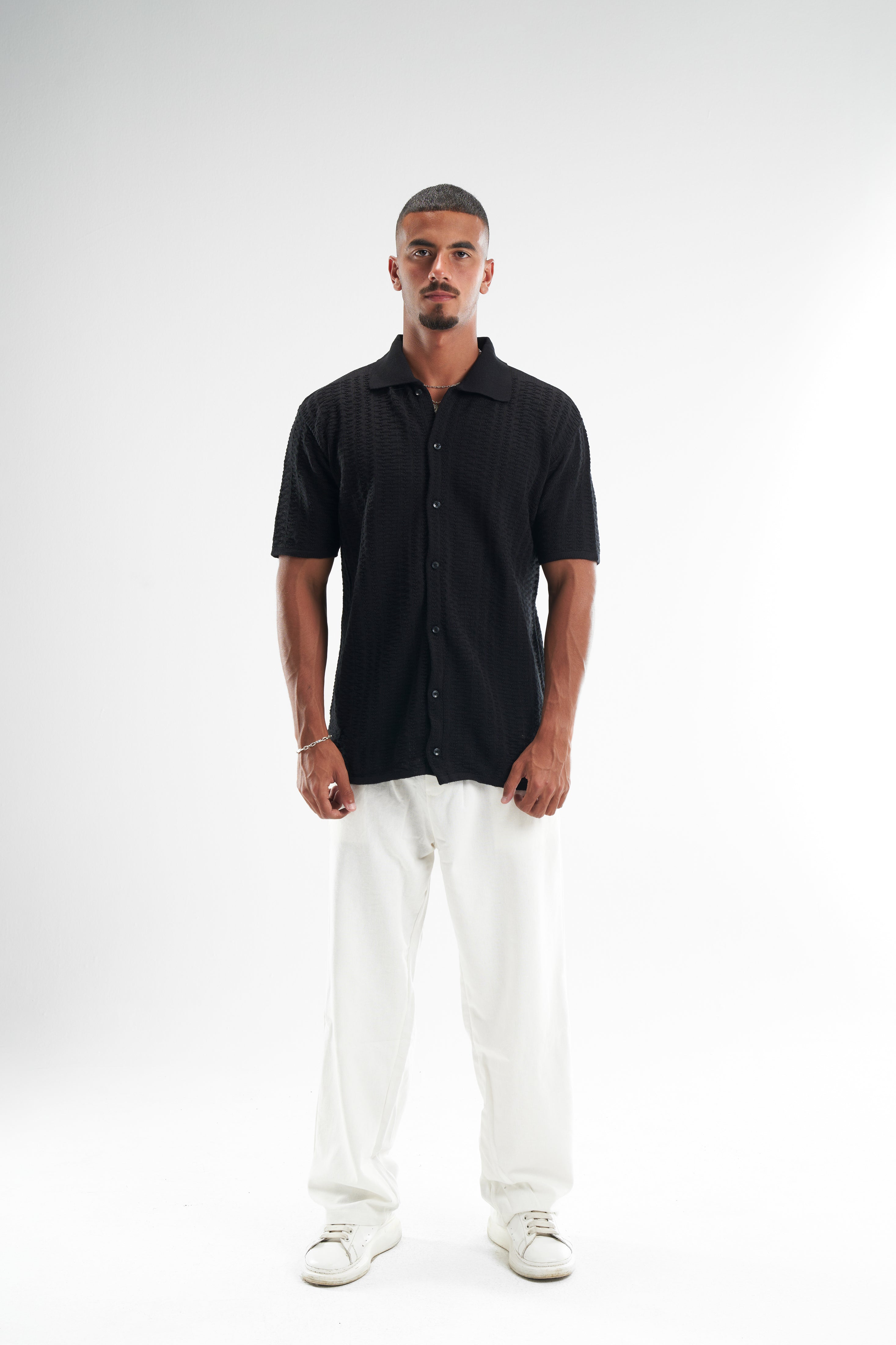 Black Shirt Knitted