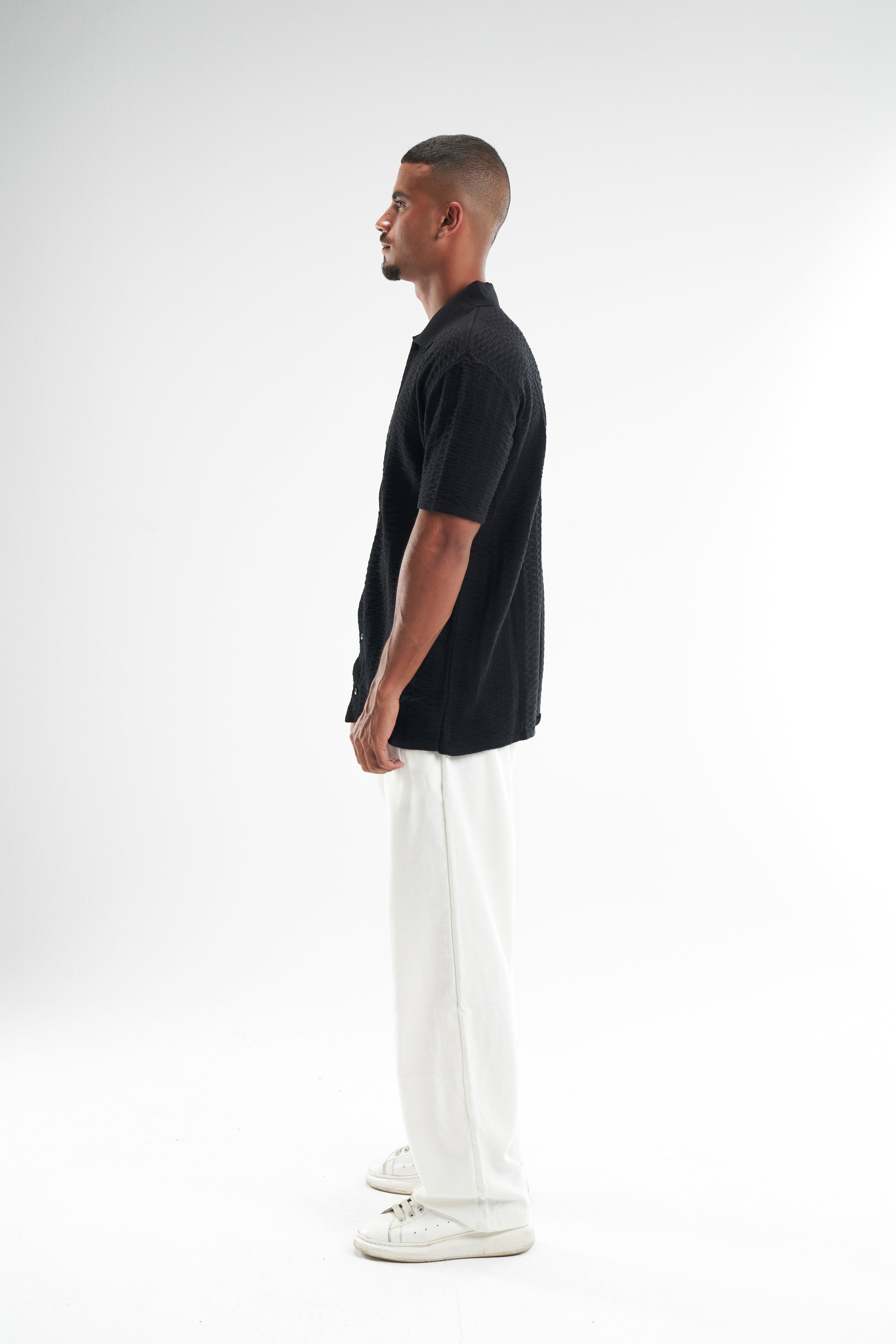 Black Shirt Knitted