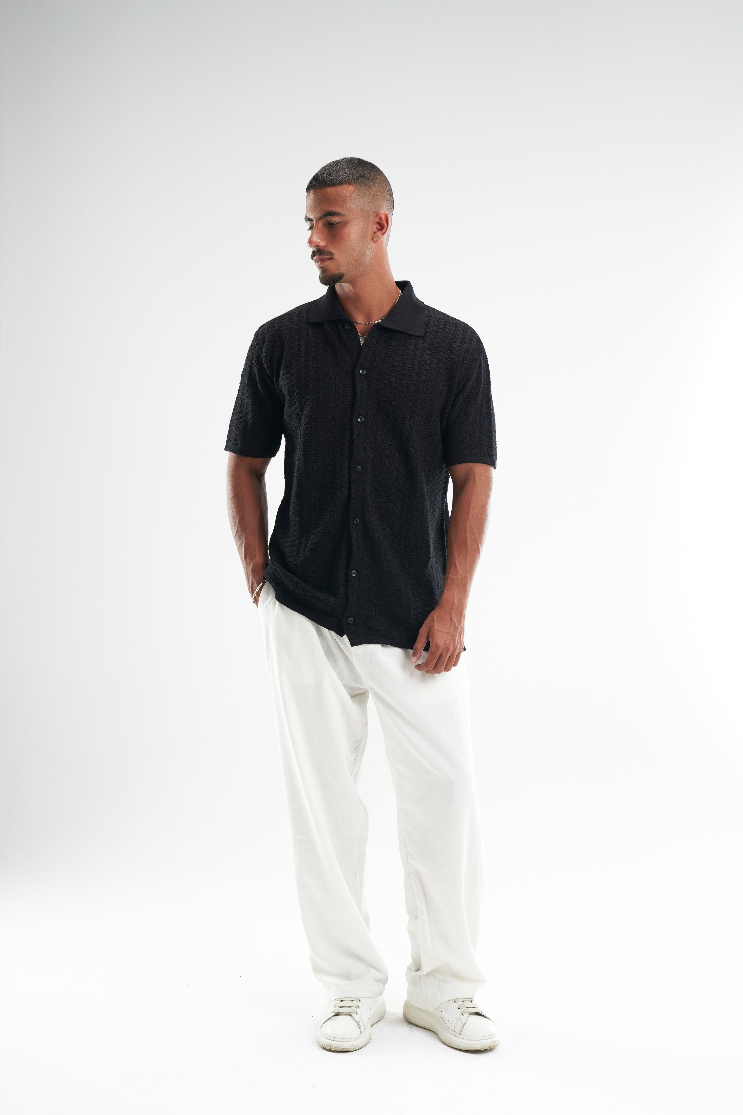Black Shirt Knitted