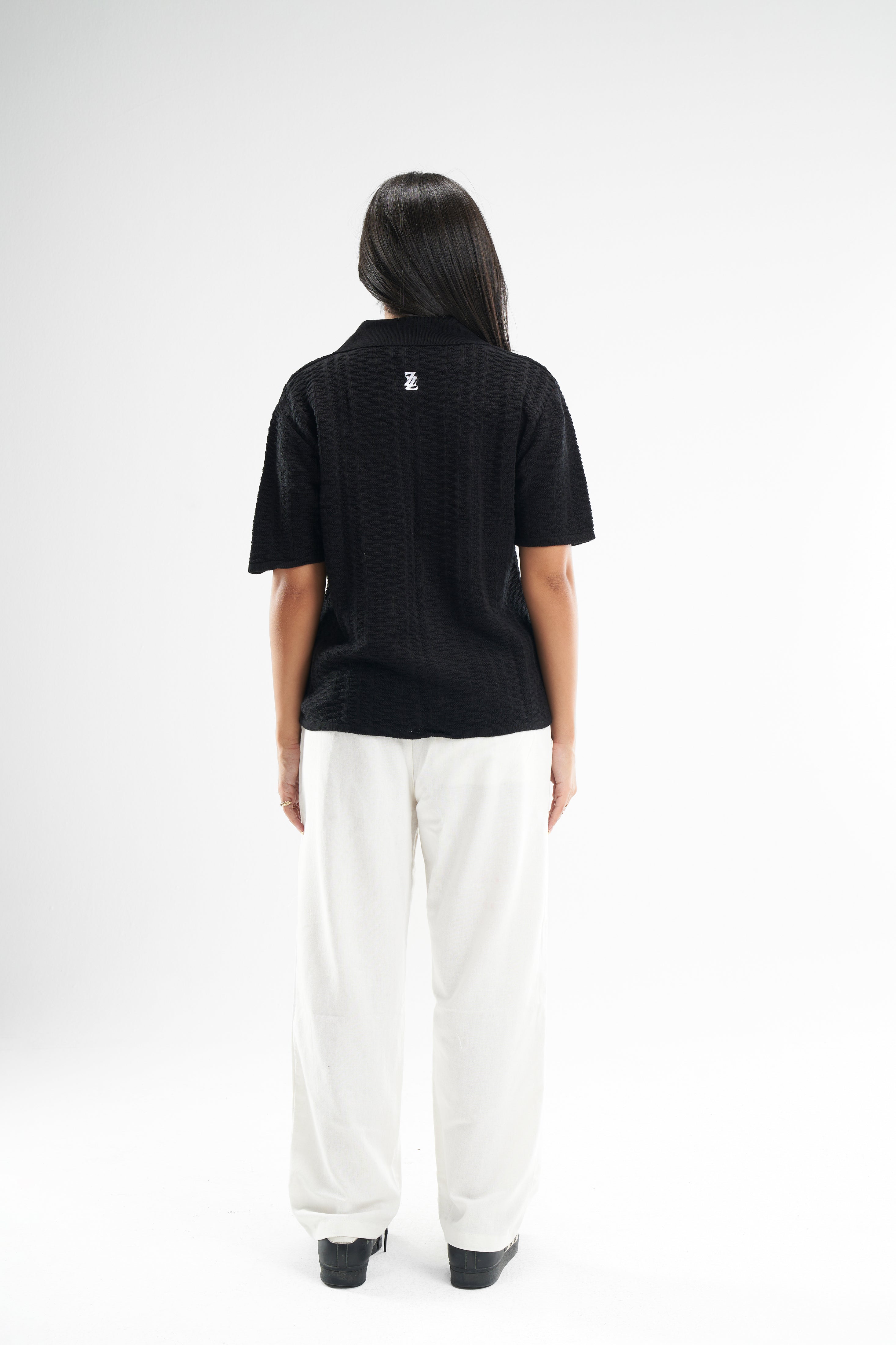 Black Shirt Knitted