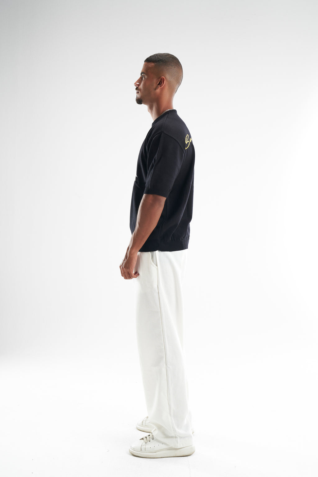 Black Born A Star Round Knitted
