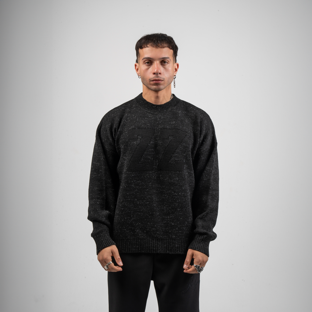 Black ZZ Knitted