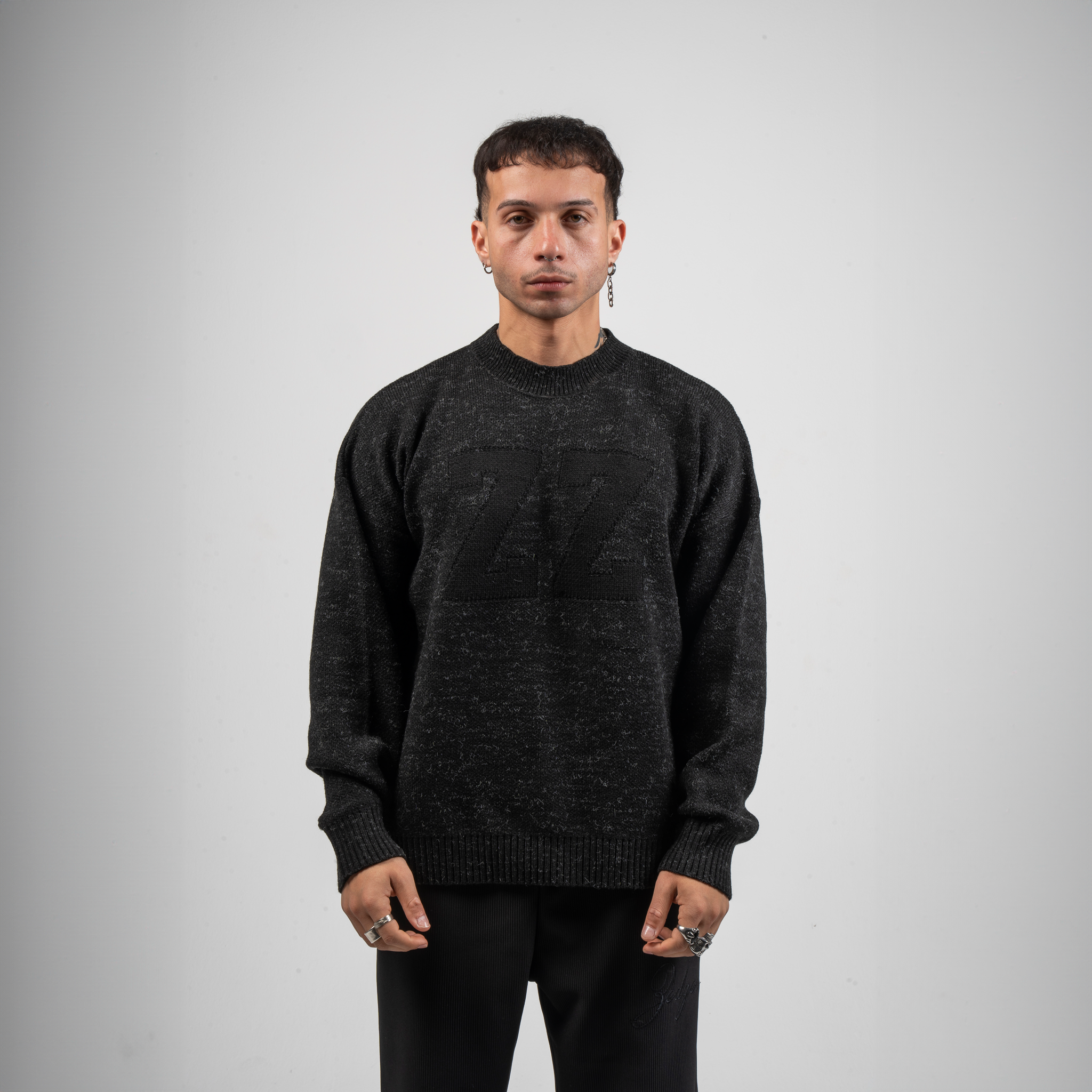 Black ZZ Knitted