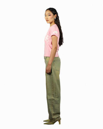 Star Girl Pink Cropped T-shirt