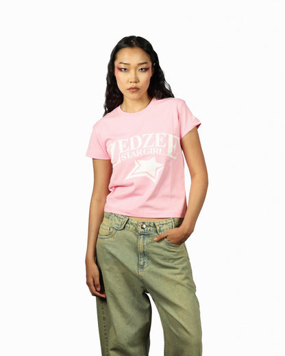 Star Girl Pink Cropped T-shirt
