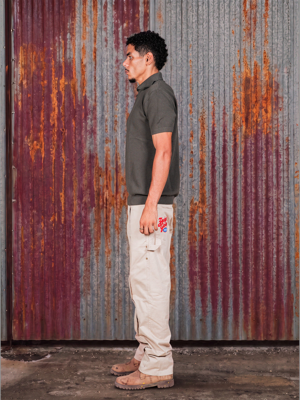 Core Knit Polo Olive