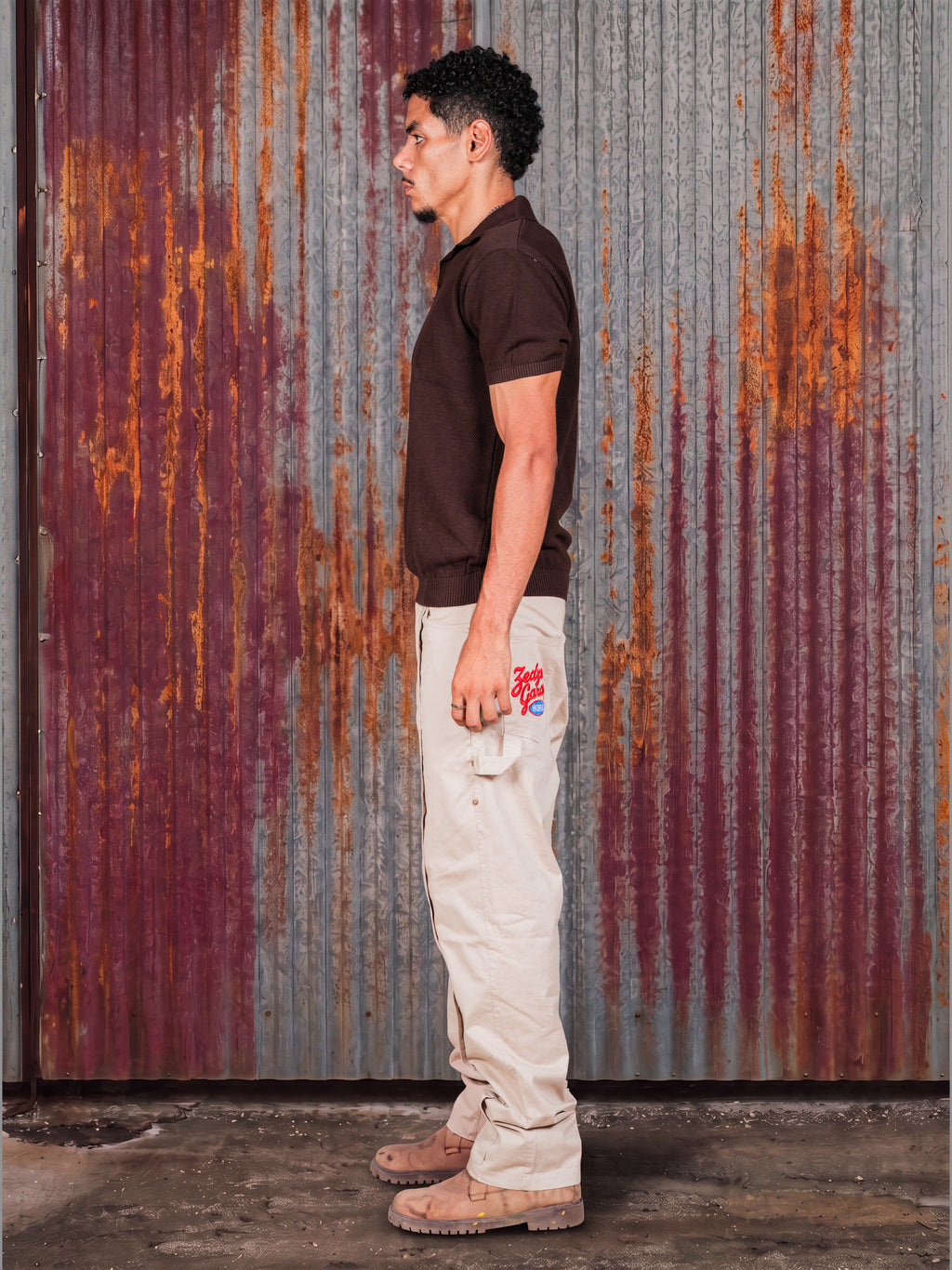 Core Knit Polo brown