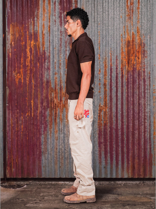 Core Knit Polo brown