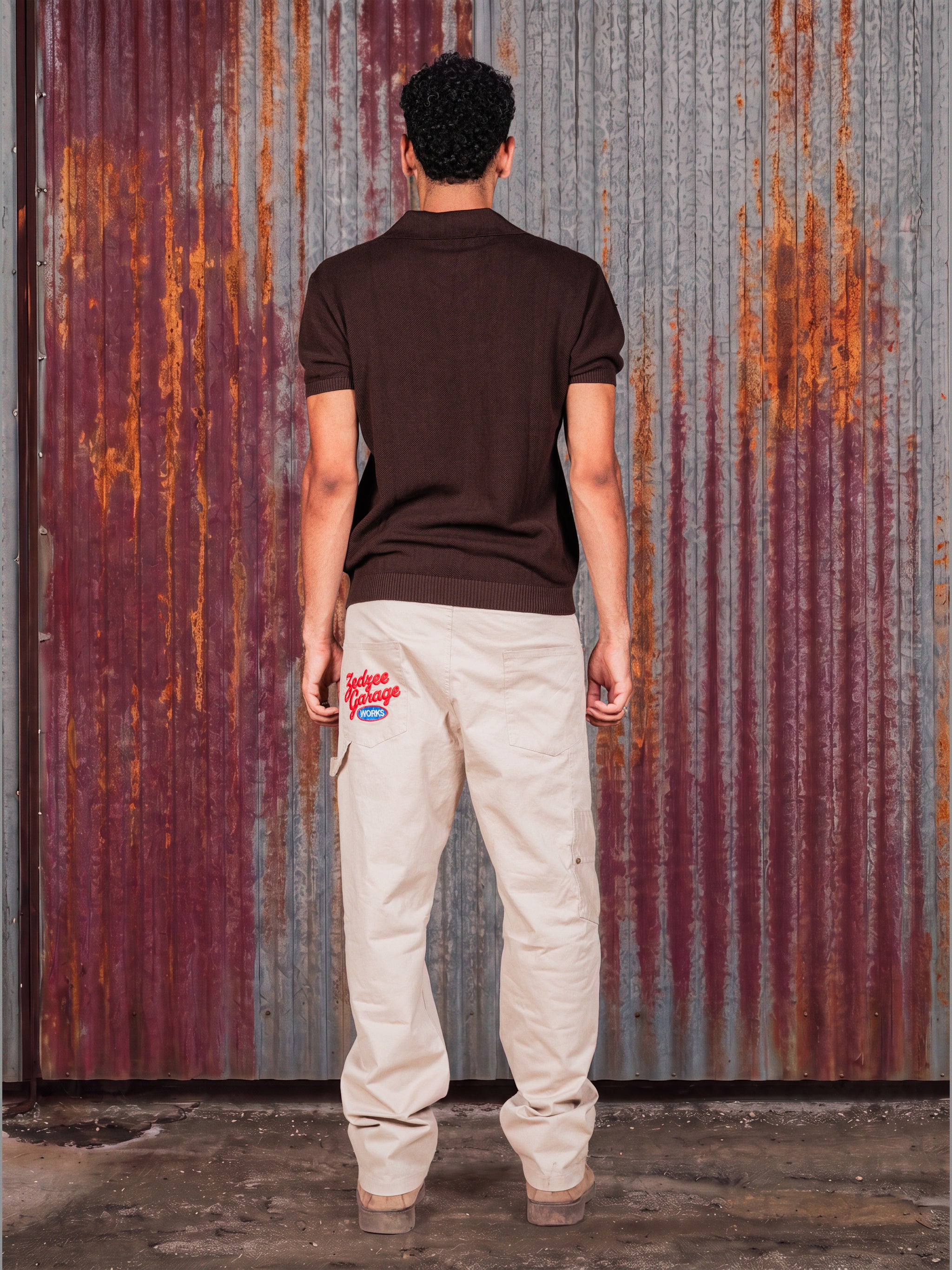 Core Knit Polo brown