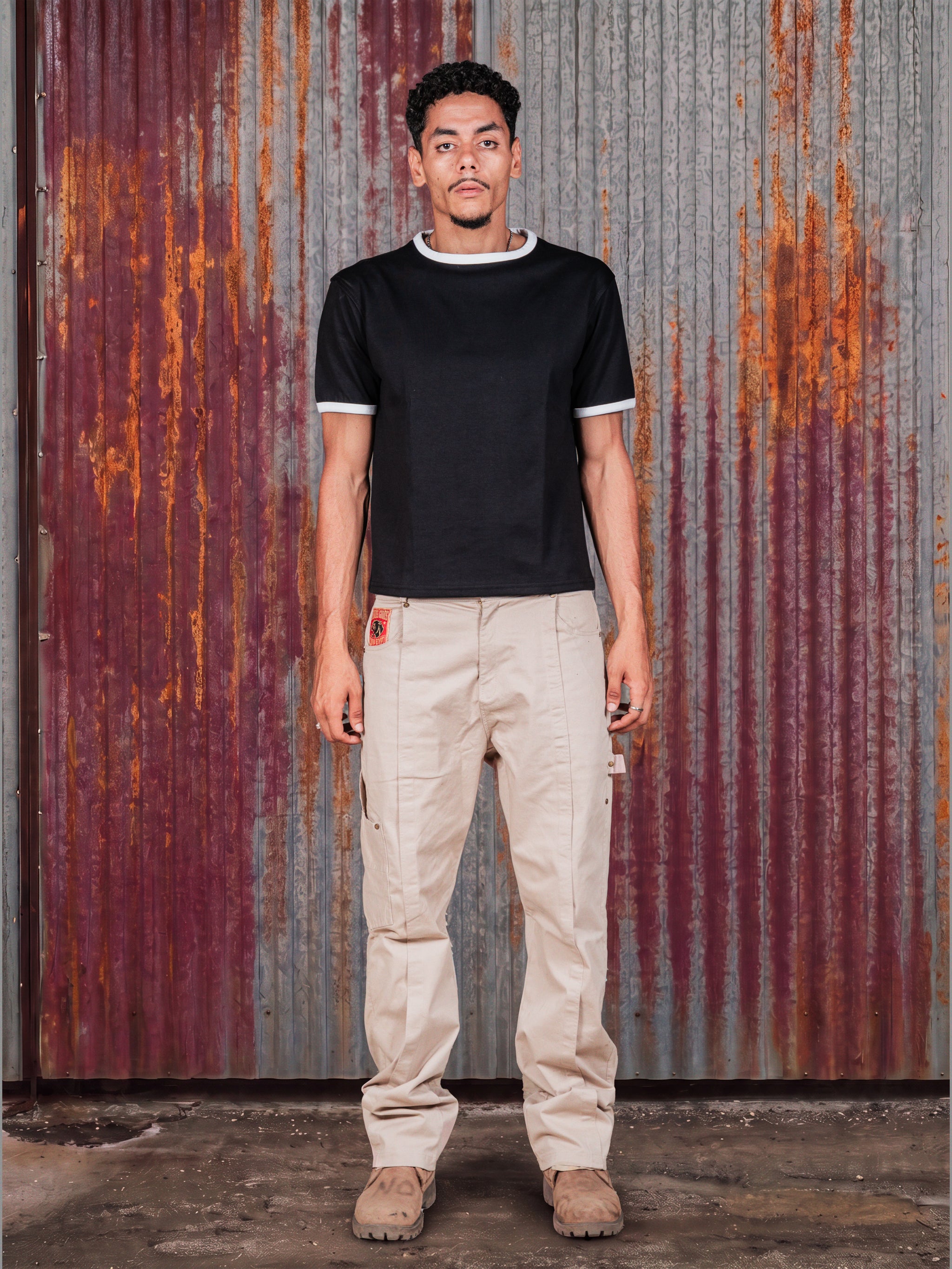 Black Ringer Tee