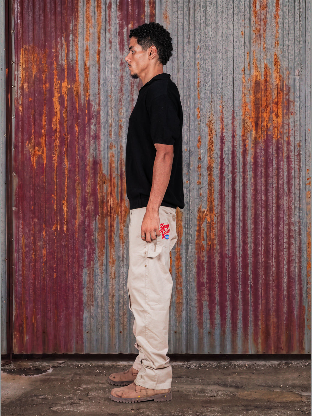 Core Knit Polo Black