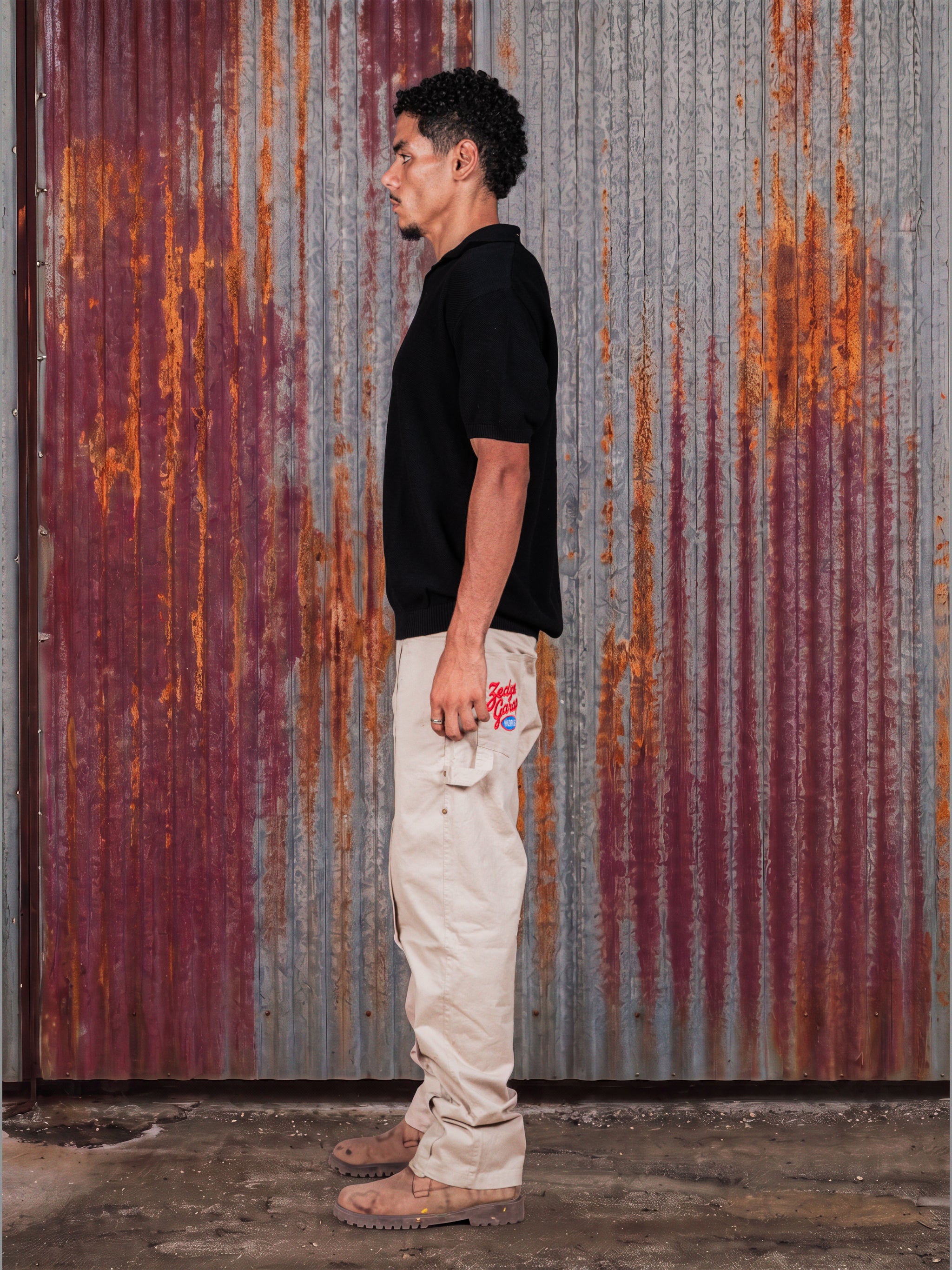 Core Knit Polo Black