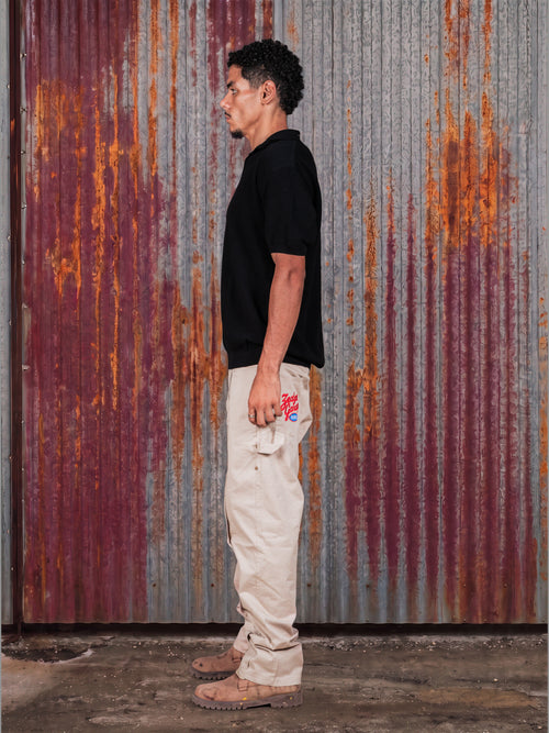 Core Knit Polo Black