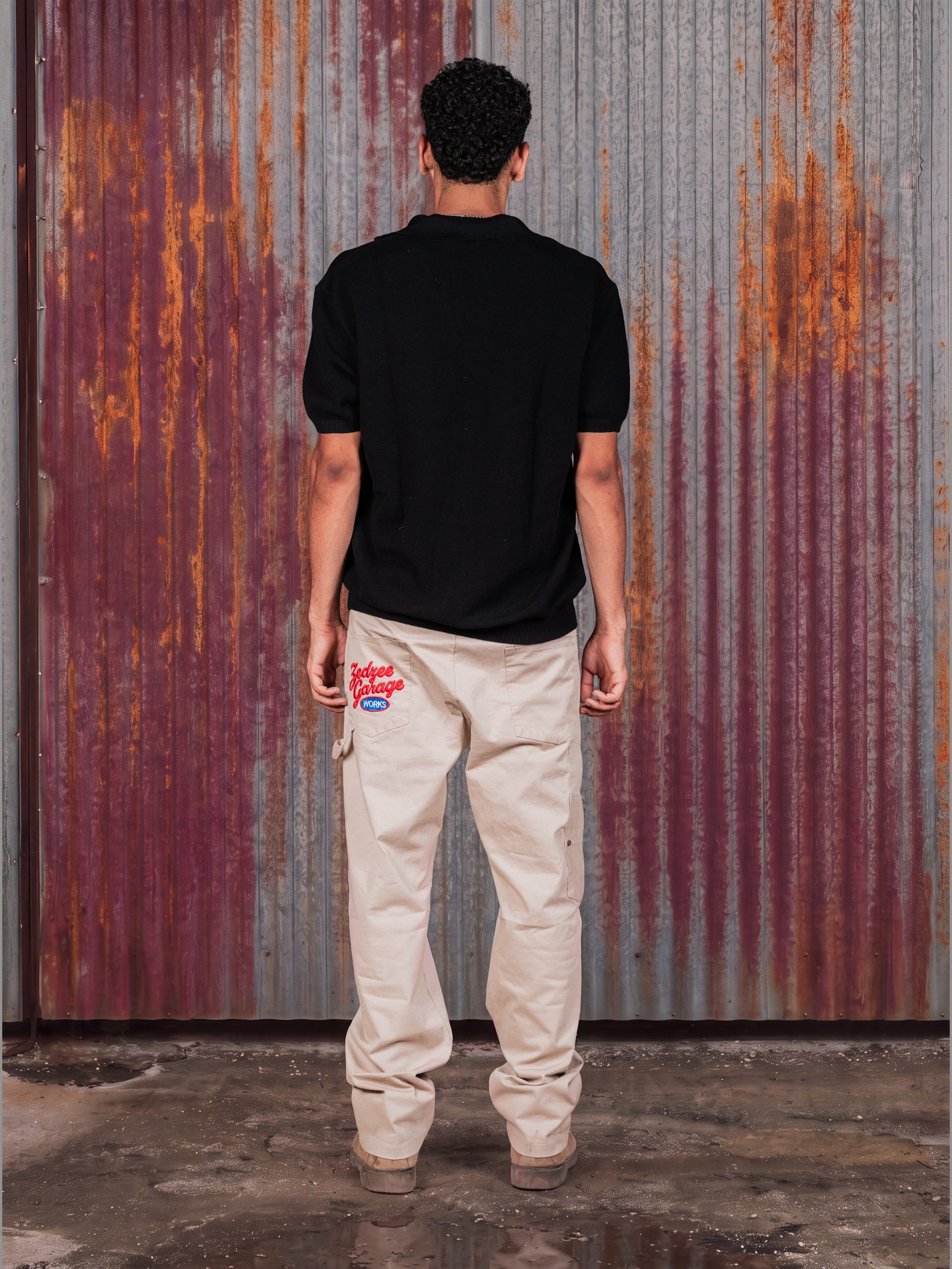 Core Knit Polo Black