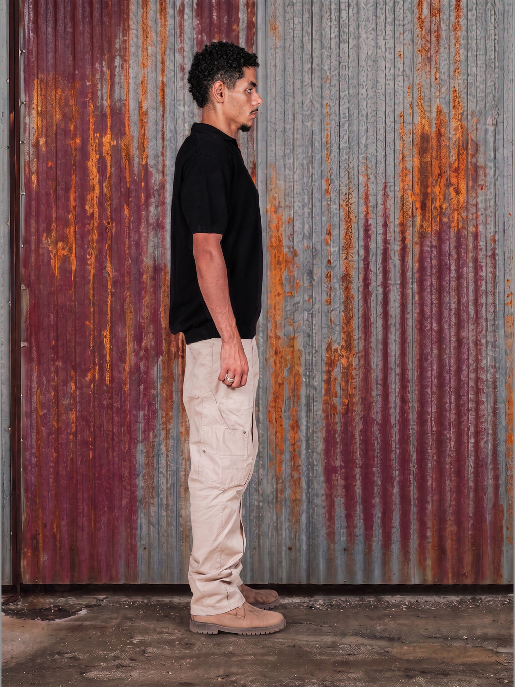 Core Knit Polo Black