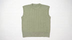 Olive Green Ribbed Knit Sleeveless Top