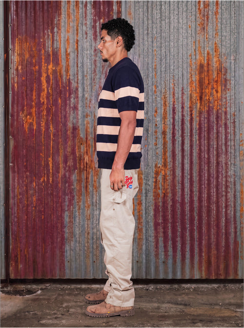 Navy & cream Stripe Knit Tee