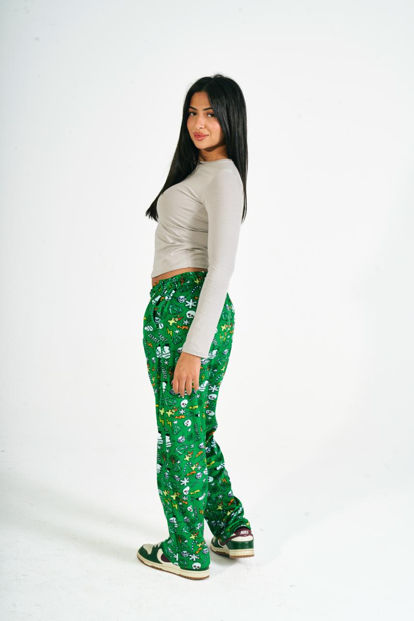 Xmas Drop Pants In Green