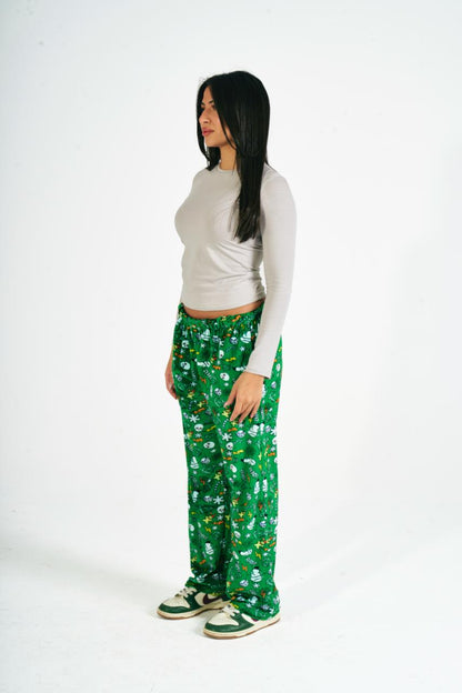 Xmas Drop Pants In Green