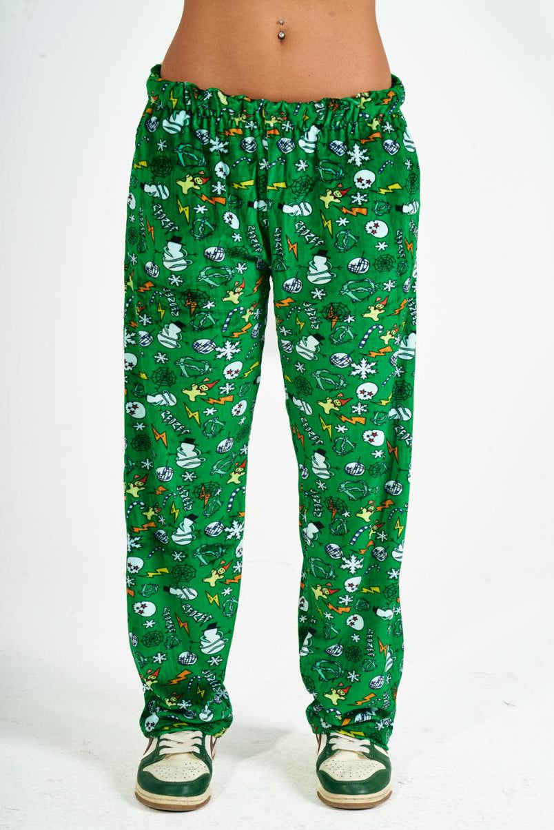 Xmas Drop Pants In Green
