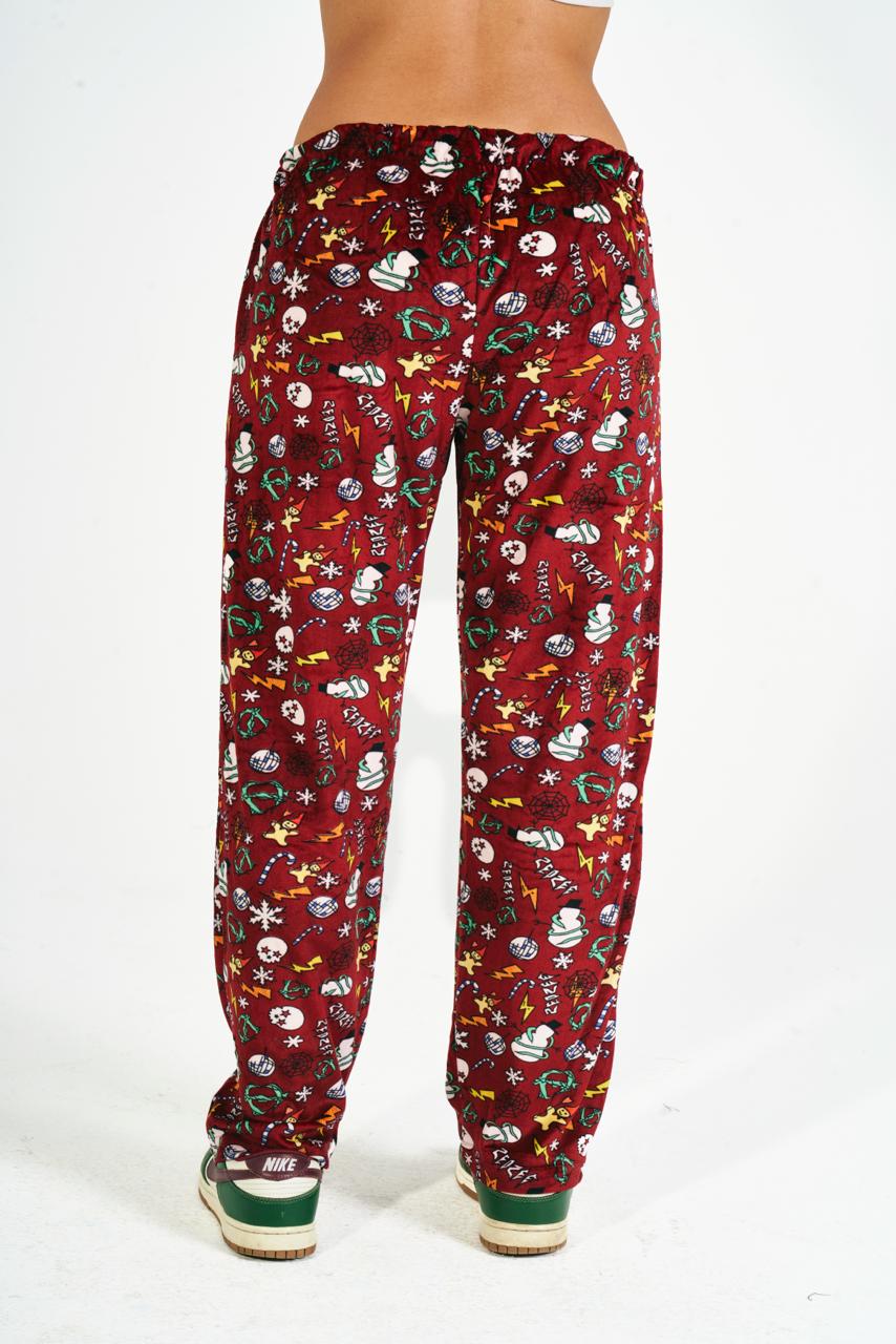Xmas Drop Pants In Red