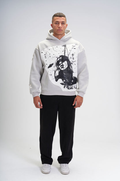 Grey Savage Star Hoodie